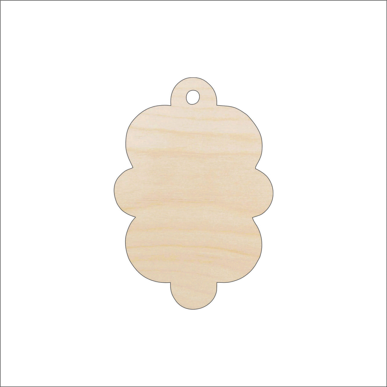 Gift Tag Wood Craft Shape - Laser Cut Baltic Birch Unfinished DIY Wood Art Supplies TAG35 - The Wood Shape Store
