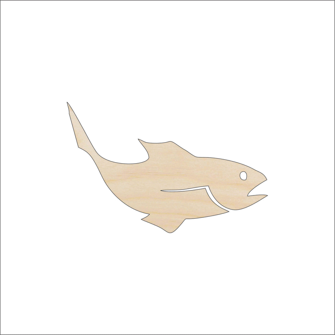 Fish Wood Craft Shape - Laser Cut Baltic Birch Unfinished DIY Wood Art Supplies FSH32 - The Wood Shape Store
