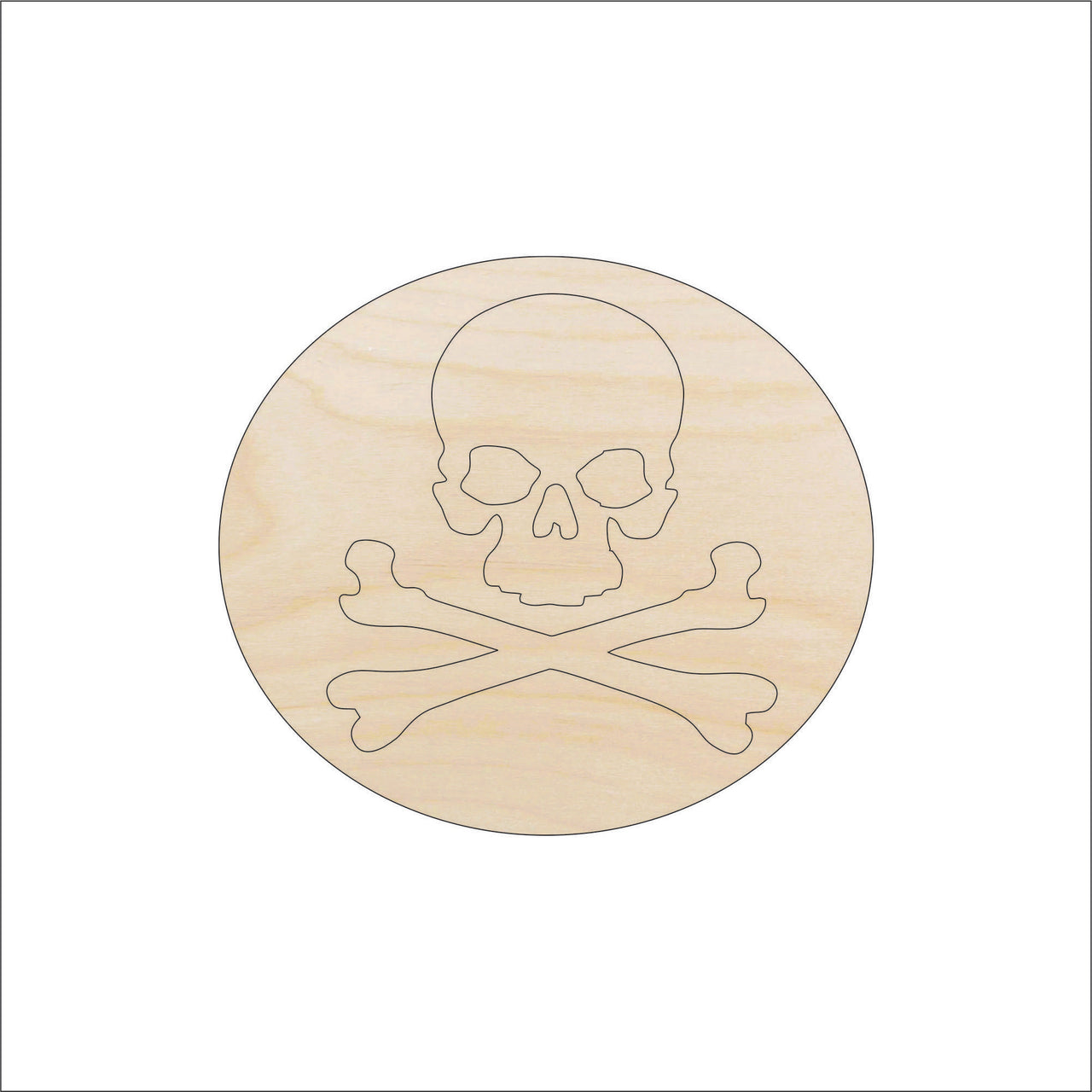 Skull Wood Craft Shape - Laser Cut Baltic Birch Unfinished DIY Wood Art Supplies SKL13 - The Wood Shape Store