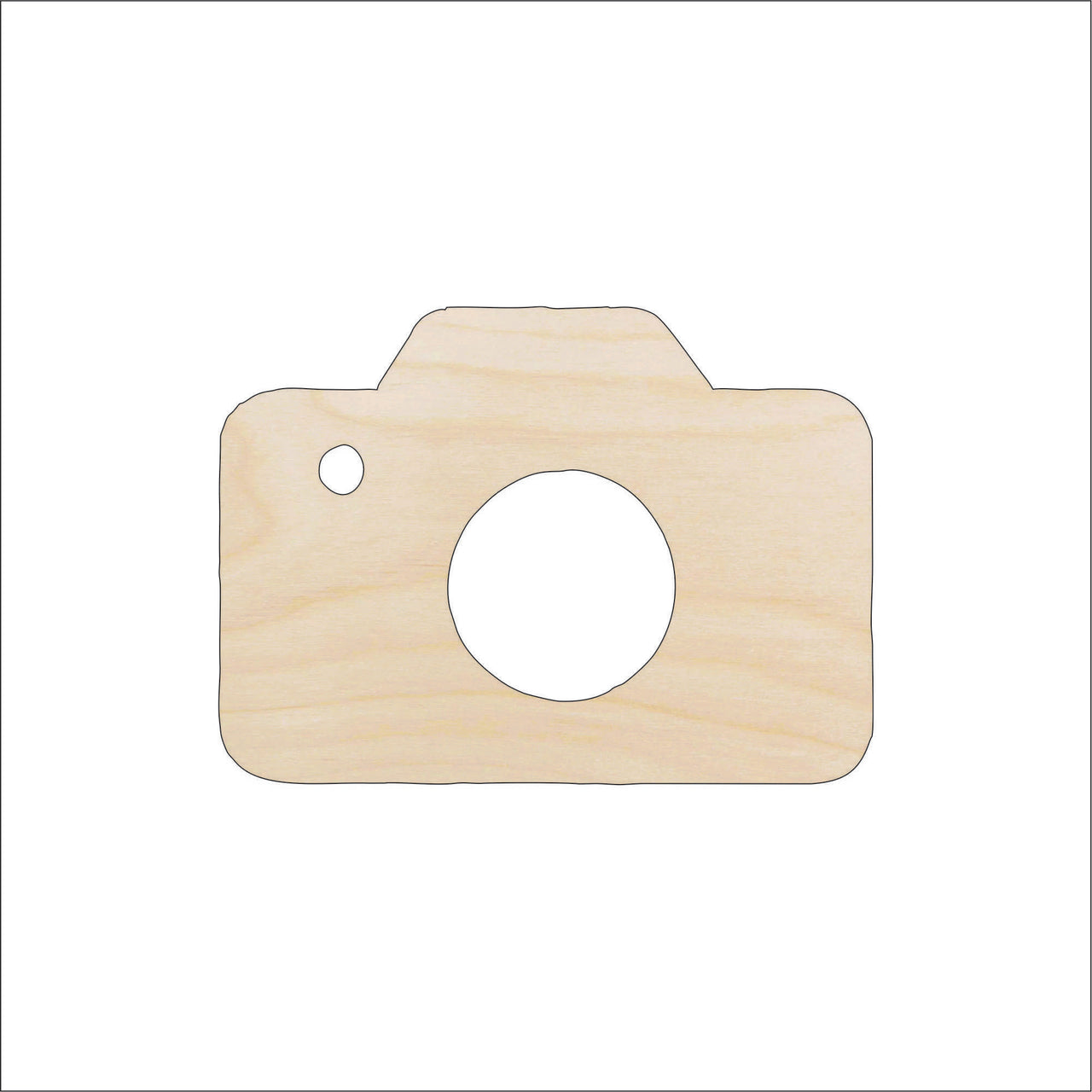 Camera Wood Craft Shape - Laser Cut Baltic Birch Unfinished DIY Wood Art Supplies MVE10 - The Wood Shape Store