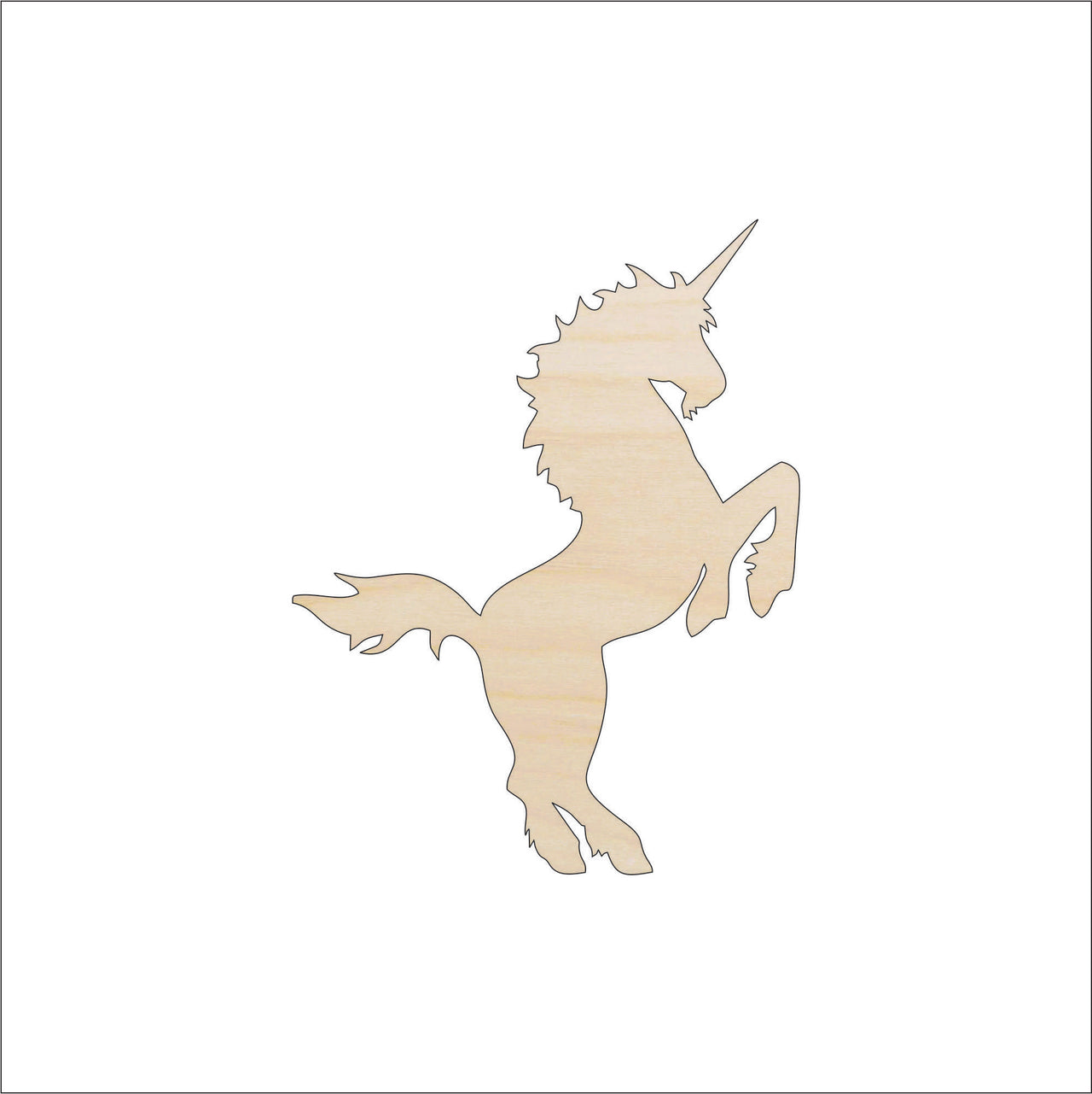 Unicorn Wood Craft Shape - Laser Cut Baltic Birch Unfinished DIY Wood Art Supplies MYTH60 - The Wood Shape Store