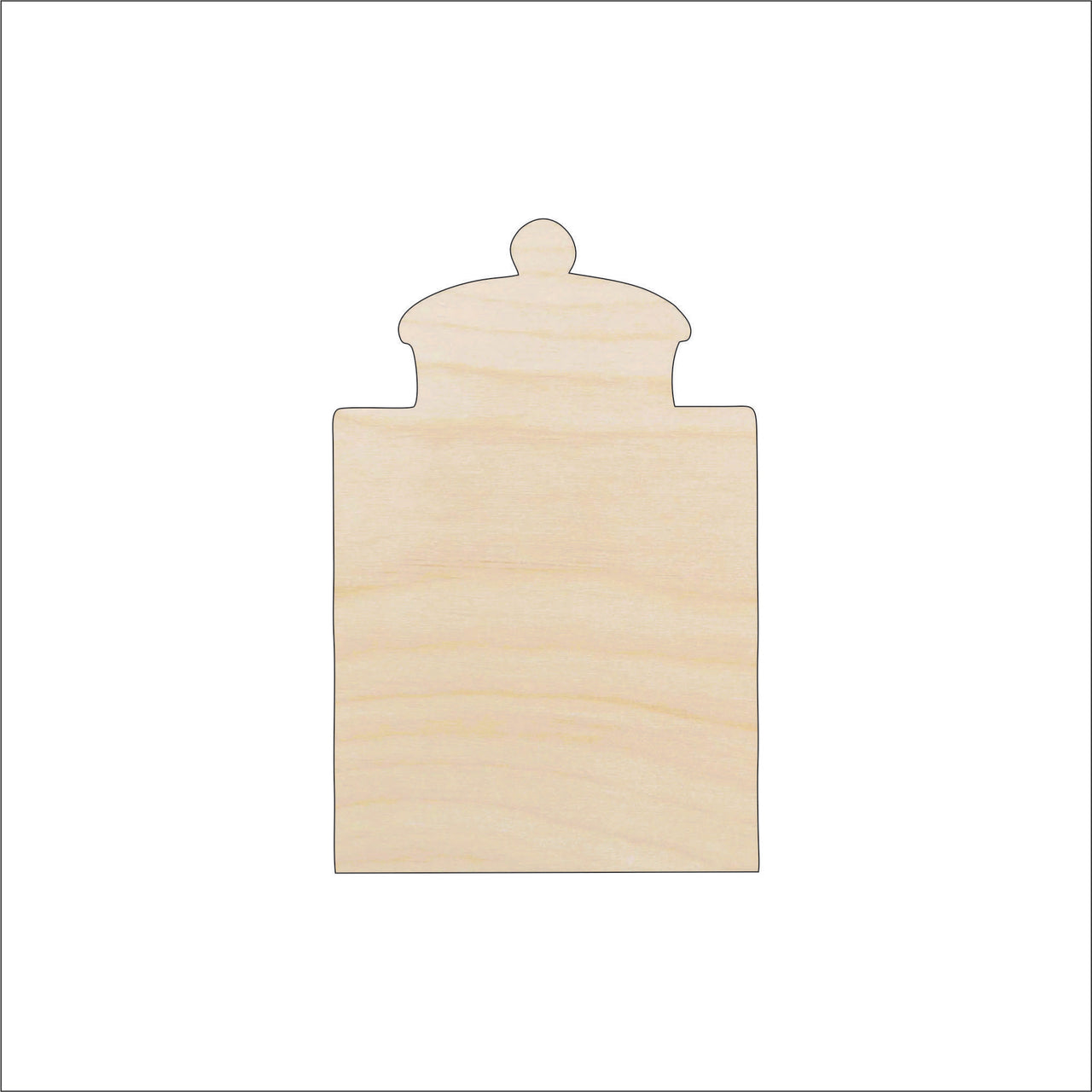 Jar Wood Craft Shape - Laser Cut Baltic Birch Unfinished DIY Wood Art Supplies FOD111 - The Wood Shape Store