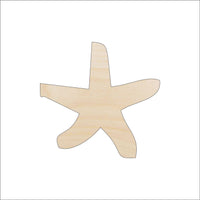 Starfish Wood Craft Shape - Laser Cut Baltic Birch Unfinished DIY Wood Art Supplies SEA62 - The Wood Shape Store