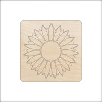 Flower Wood Craft Shape - Laser Cut Baltic Birch Unfinished DIY Wood Art Supplies FLR83 - The Wood Shape Store