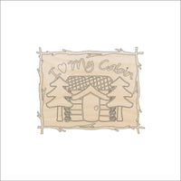 Cabin Scene Wood Craft Shape - Laser Cut Baltic Birch Unfinished DIY Wood Art Supplies SGN95 - The Wood Shape Store