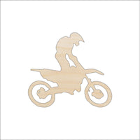 Dirt Bike Wood Craft Shape - Laser Cut Baltic Birch Unfinished DIY Wood Art Supplies SPT63 - The Wood Shape Store