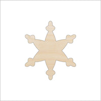 Snowflake Wood Craft Shape - Laser Cut Baltic Birch Unfinished DIY Wood Art Supplies SNW33 - The Wood Shape Store