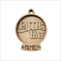 Faith 3D Laser Cut Ornament – Baltic Birch Wood Craft Supplies | DIY Wood Ornament Kit RE22 - The Wood Shape Store