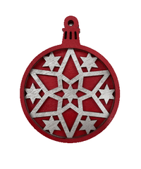 Star 3D Laser Cut Ornament – Baltic Birch Wood Craft Supplies | DIY Wood Ornament Kit DS7 - The Wood Shape Store