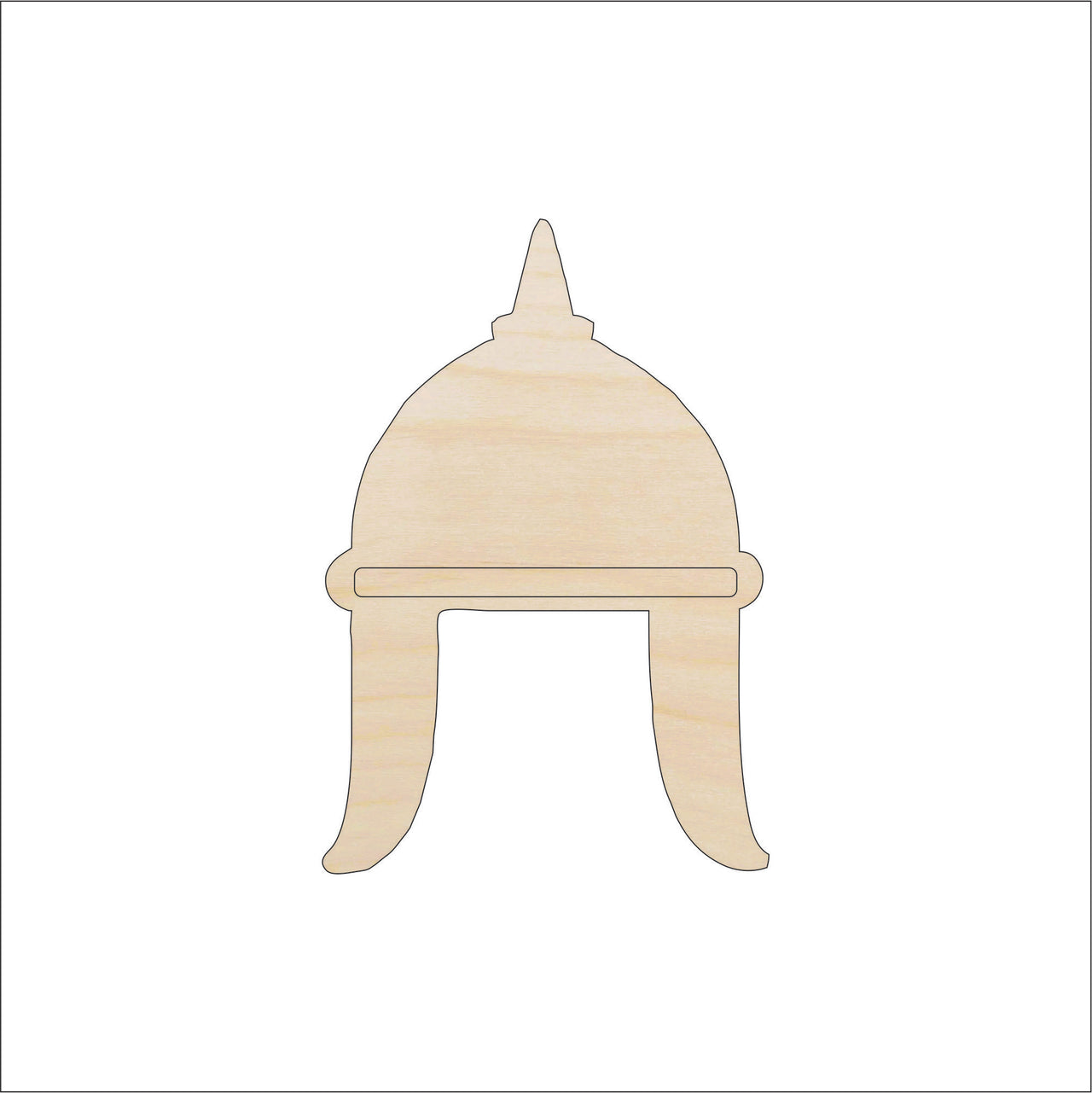 Helmet Wood Craft Shape - Laser Cut Baltic Birch Unfinished DIY Wood Art Supplies CLT109 - The Wood Shape Store