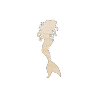 Mermaid Wood Craft Shape - Laser Cut Baltic Birch Unfinished DIY Wood Art Supplies MYTH119 - The Wood Shape Store