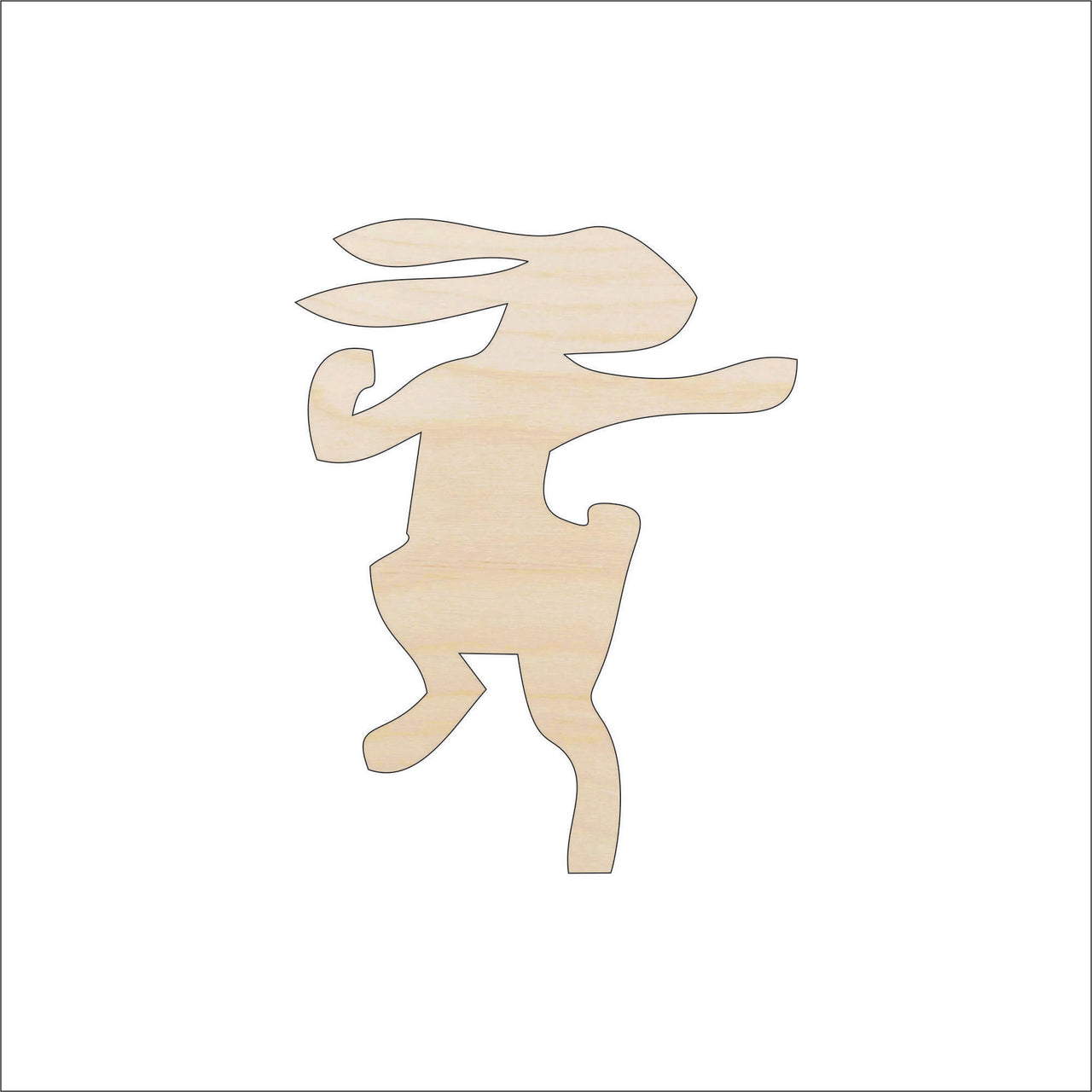Bunny - Wood Craft Shape - Laser Cut Baltic Birch Unfinished DIY Wood Art Supplies BNY4 - The Wood Shape Store