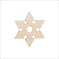 Snowflake Wood Craft Shape - Laser Cut Baltic Birch Unfinished DIY Wood Art Supplies SNW65 - The Wood Shape Store