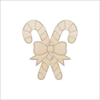 Candy Canes Wood Craft Shape - Laser Cut Baltic Birch Unfinished DIY Wood Art Supplies XMS164 - The Wood Shape Store