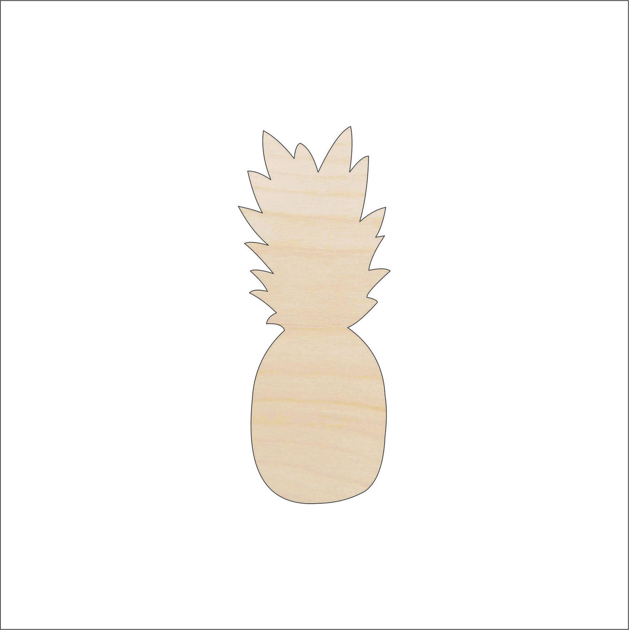 Pineapple Wood Craft Shape - Laser Cut Baltic Birch Unfinished DIY Wood Art Supplies FOD79 - The Wood Shape Store