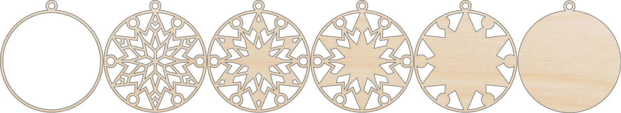 Snowflake 3D Laser Cut Ornament – Baltic Birch Wood Craft Supplies | DIY Wood Ornament Kit DS12 - The Wood Shape Store