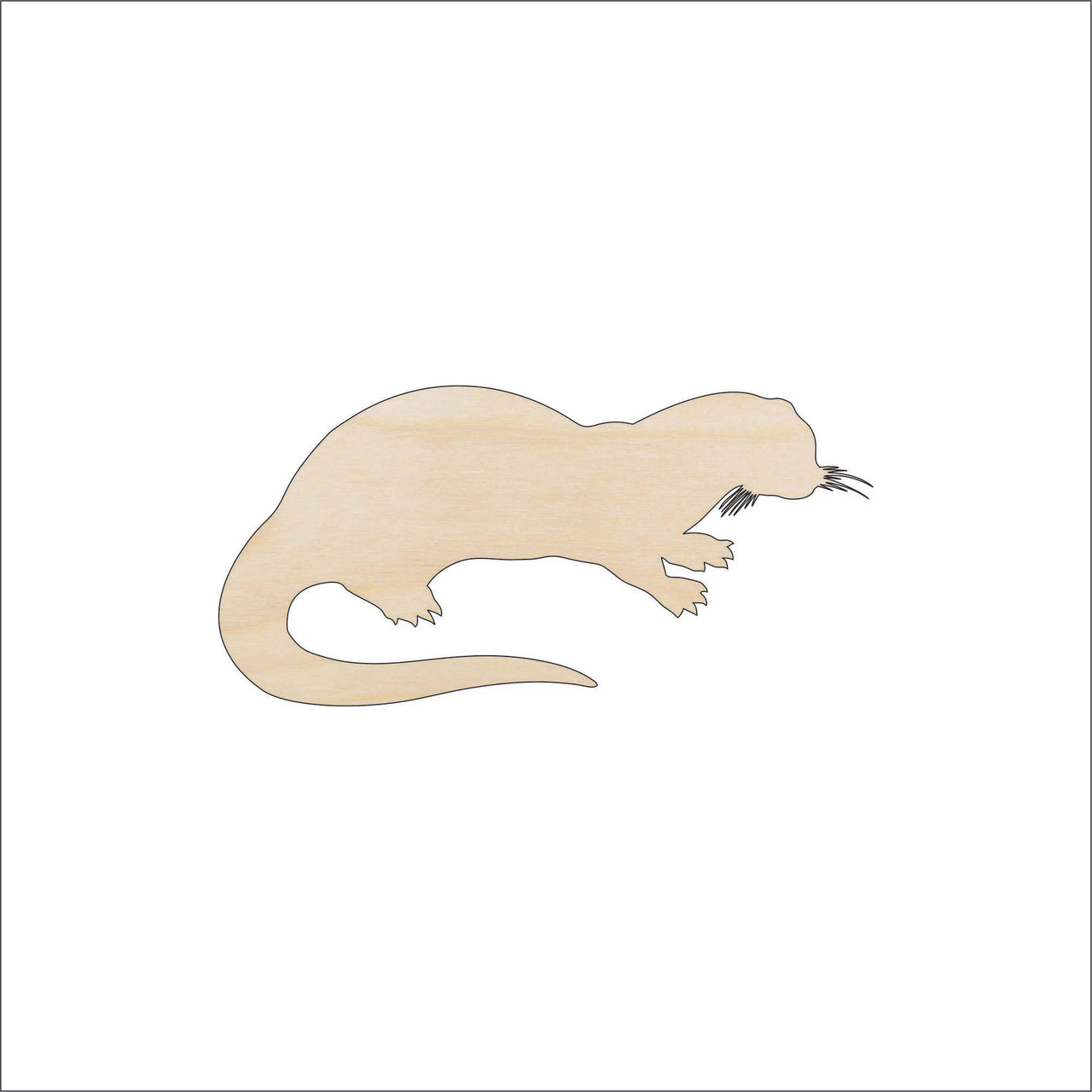 Otter Wood Craft Shape – Laser Cut Baltic Birch Unfinished DIY Wood Art Supplies ANML81 - The Wood Shape Store