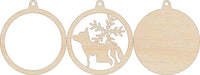 Cat & Dog 3D Laser Cut Ornament – Baltic Birch Wood Craft Supplies | DIY Wood Ornament Kit AN38 - The Wood Shape Store
