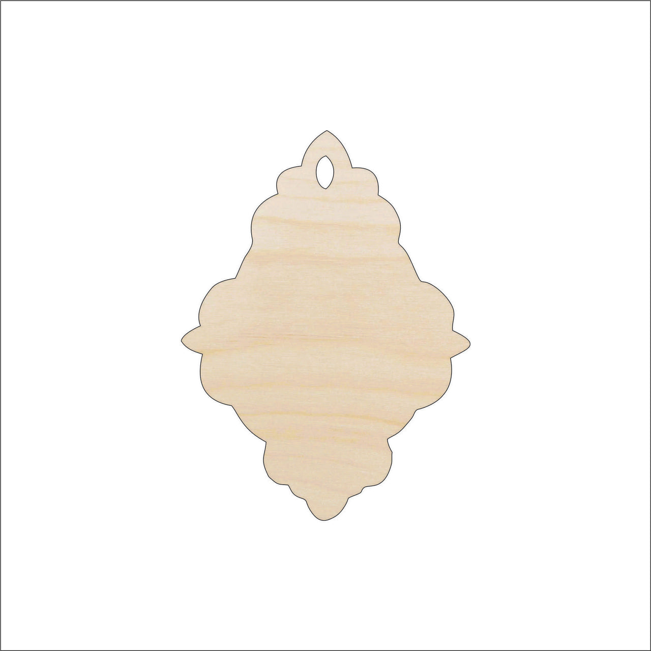 Gift Tag Wood Craft Shape - Laser Cut Baltic Birch Unfinished DIY Wood Art Supplies TAG36 - The Wood Shape Store