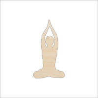 Sport Yoga Wood Craft Shape - Laser Cut Baltic Birch Unfinished DIY Wood Art Supplies PPL198 - The Wood Shape Store