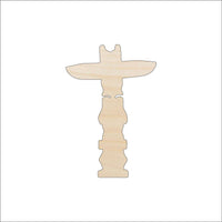 Totem Pole Wood Craft Shape - Laser Cut Baltic Birch Unfinished DIY Wood Art Supplies XTR57 - The Wood Shape Store