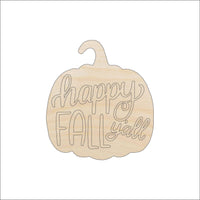 Pumpkin Wood Craft Shape - Laser Cut Baltic Birch Unfinished DIY Wood Art Supplies FAL242 - The Wood Shape Store