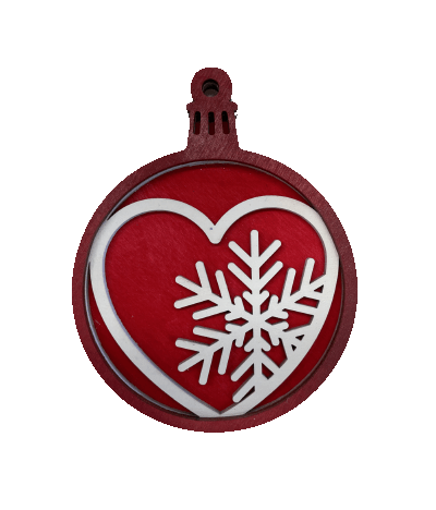 Heart 3D Laser Cut Ornament – Baltic Birch Wood Craft Supplies | DIY Wood Ornament Kit XM13 - The Wood Shape Store
