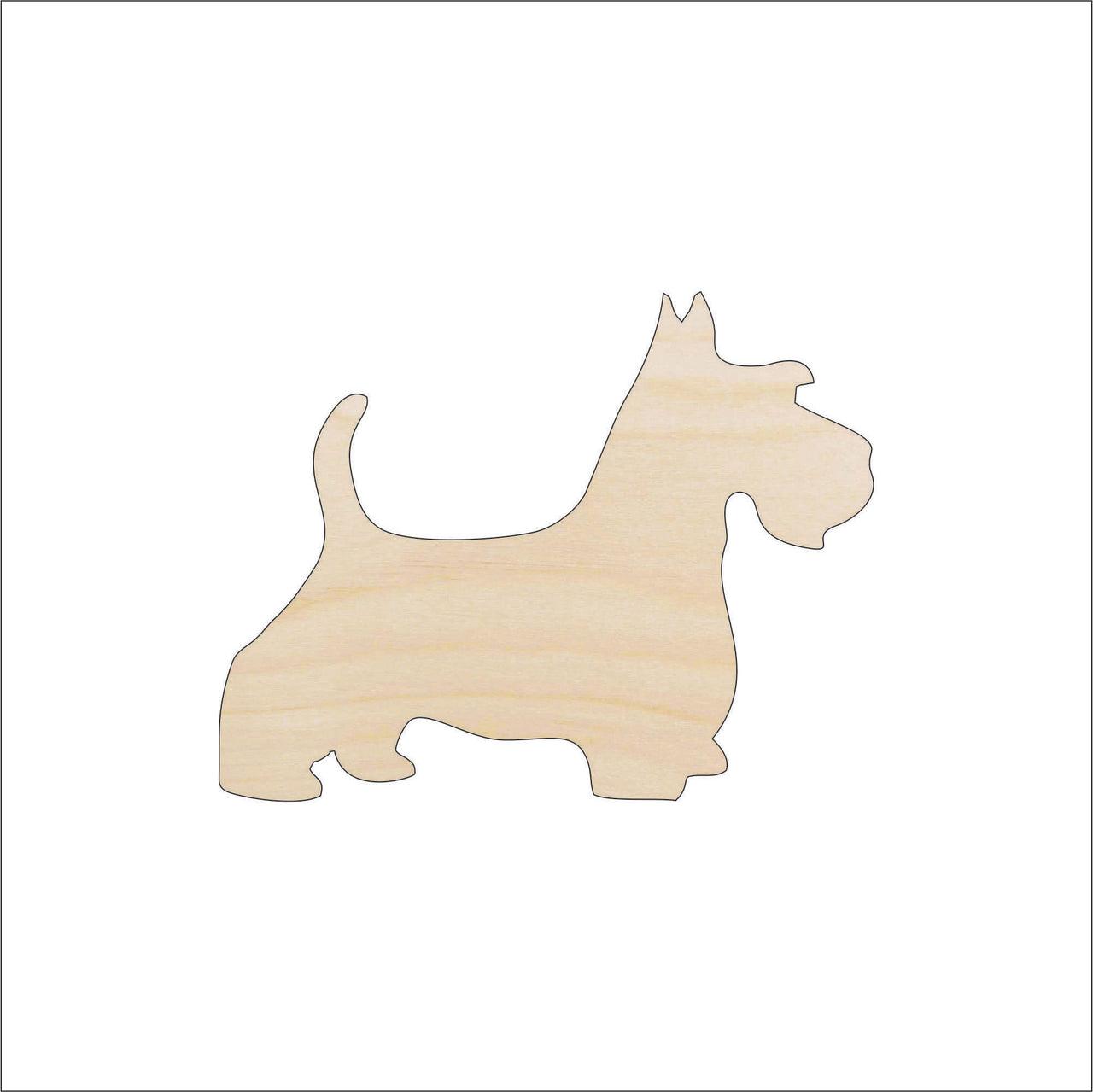 Dog Wood Craft Shape - Laser Cut Baltic Birch Unfinished DIY Wood Art Supplies DOG28 - The Wood Shape Store