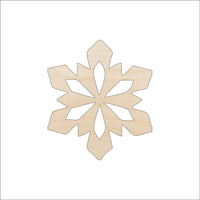 Snowflake Wood Craft Shape - Laser Cut Baltic Birch Unfinished DIY Wood Art Supplies SNW64 - The Wood Shape Store