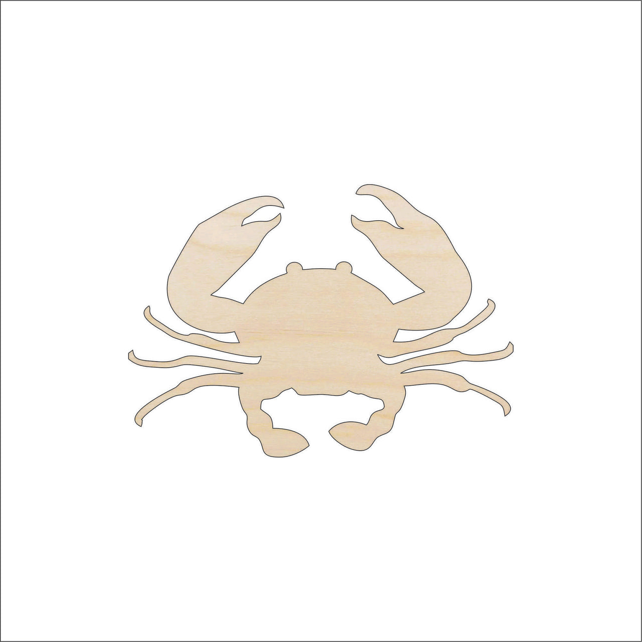 Crab Wood Craft Shape - Laser Cut Baltic Birch Unfinished DIY Wood Art Supplies SEA48 - The Wood Shape Store