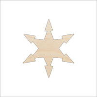 Snowflake Wood Craft Shape - Laser Cut Baltic Birch Unfinished DIY Wood Art Supplies SNW23 - The Wood Shape Store