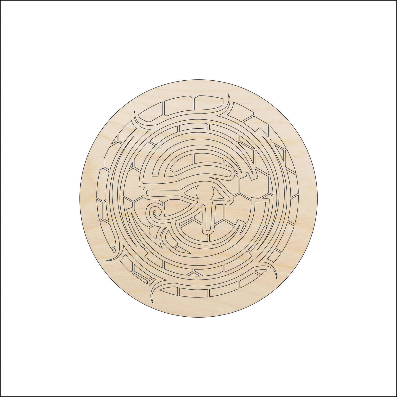 Egyptian Eye Wood Craft Shape - Laser Cut Baltic Birch Unfinished DIY Wood Art Supplies WLD34 - The Wood Shape Store