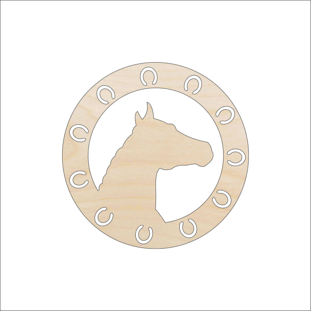 Horse Wood Craft Shape - Laser Cut Baltic Birch Unfinished DIY Wood Art Supplies HRS68 - The Wood Shape Store