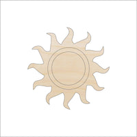 Sun Wood Craft Shape - Laser Cut Baltic Birch Unfinished DIY Wood Art Supplies SKY39 - The Wood Shape Store
