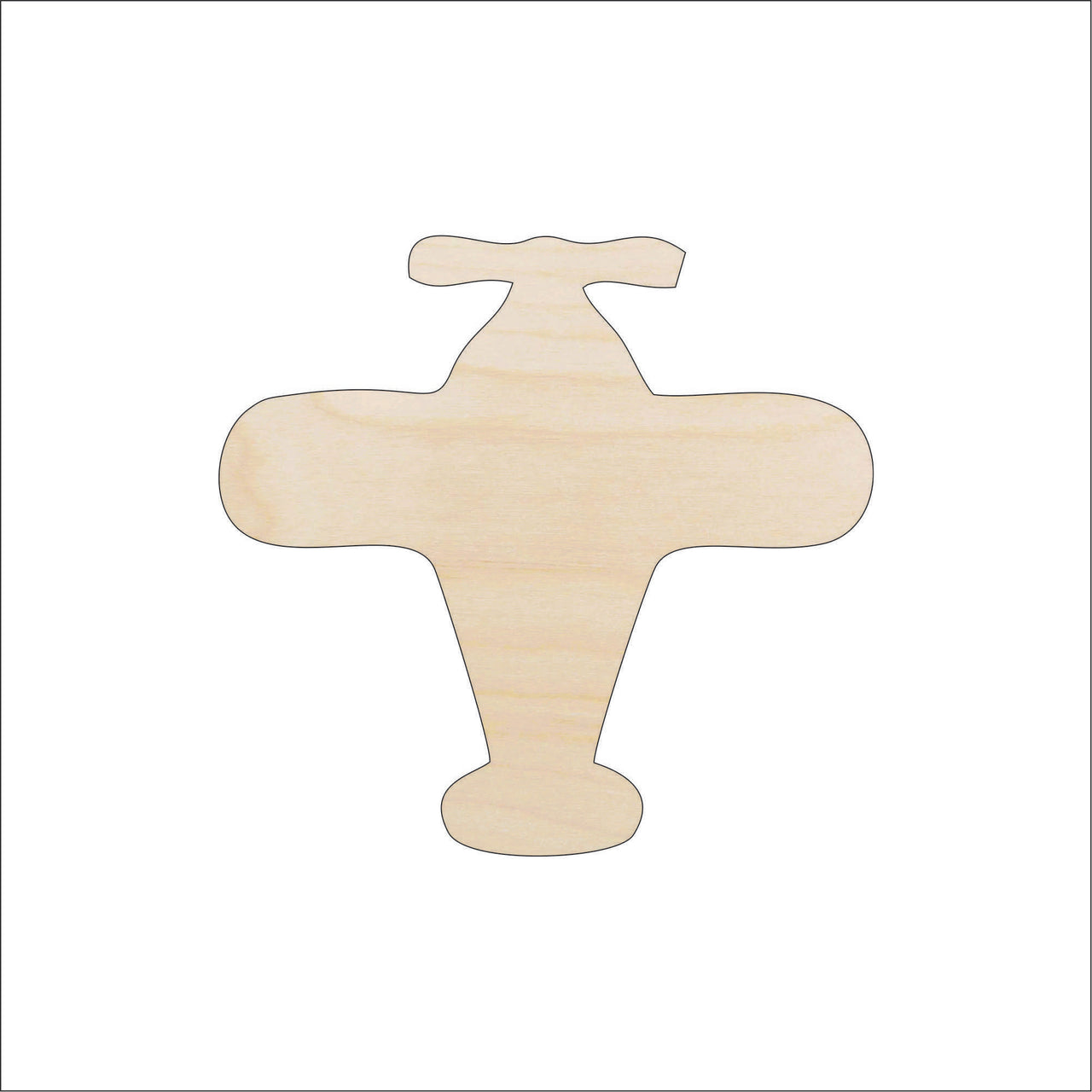 Airplane Wood Craft Shape - Laser Cut Baltic Birch Unfinished DIY Wood Art Supplies PLN9 - The Wood Shape Store