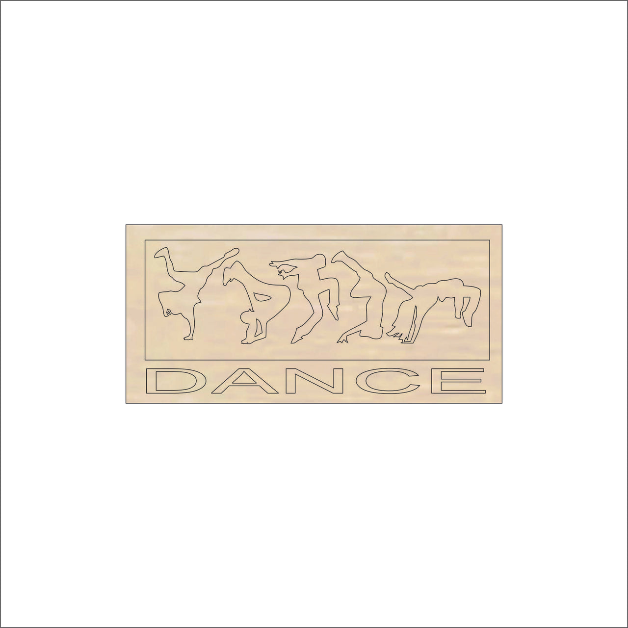 Dance Sign Wood Craft Shape - Laser Cut Baltic Birch Unfinished DIY Wood Art Supplies SPT42 - The Wood Shape Store