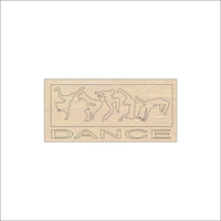 Dance Sign Wood Craft Shape - Laser Cut Baltic Birch Unfinished DIY Wood Art Supplies SPT42 - The Wood Shape Store