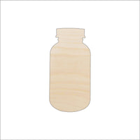 Jar Wood Craft Shape - Laser Cut Baltic Birch Unfinished DIY Wood Art Supplies FOD47 - The Wood Shape Store