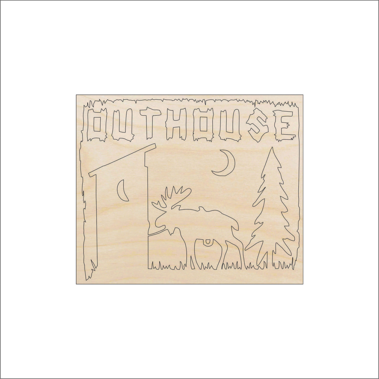 Moose Wood Craft Shape - Laser Cut Baltic Birch Unfinished DIY Wood Art Supplies MUS10 - The Wood Shape Store