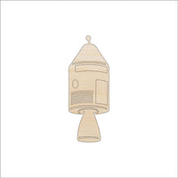 Spaceship Wood Craft Shape - Laser Cut Baltic Birch Unfinished DIY Wood Art Supplies SPC50 - The Wood Shape Store