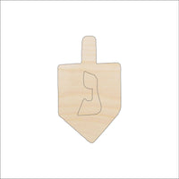 Dreidel Wood Craft Shape - Laser Cut Baltic Birch Unfinished DIY Wood Art Supplies REL83 - The Wood Shape Store