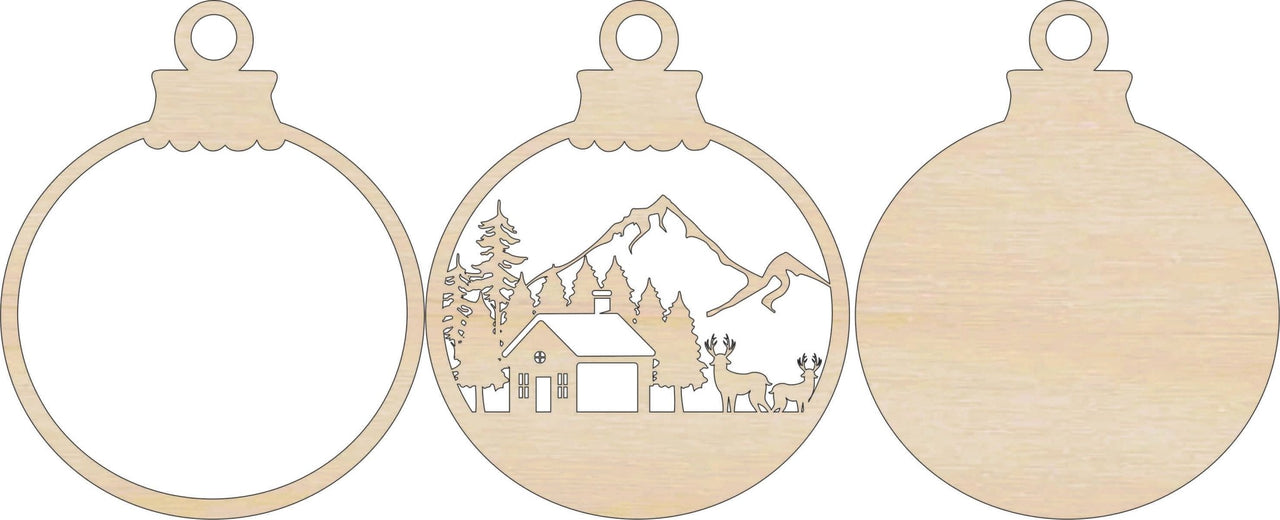 House 3D Laser Cut Ornament – Baltic Birch Wood Craft Supplies | DIY Wood Ornament Kit AN4 - The Wood Shape Store
