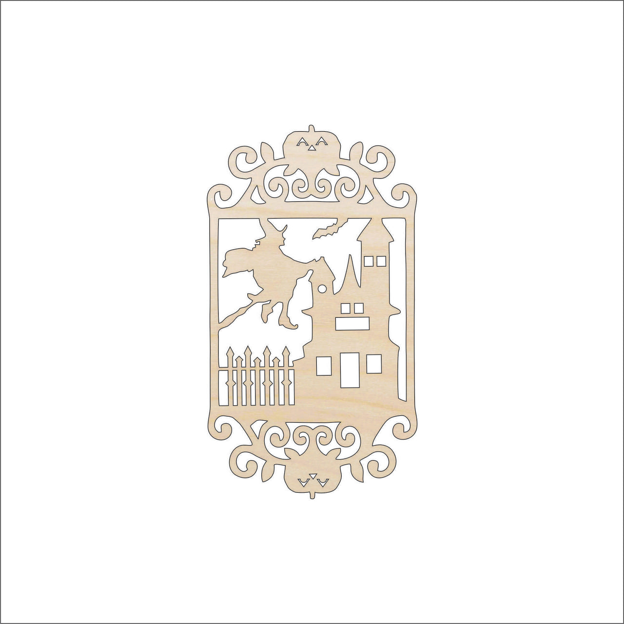 Halloween Wood Craft Shape - Laser Cut Baltic Birch Unfinished DIY Wood Art Supplies FAL79 - The Wood Shape Store
