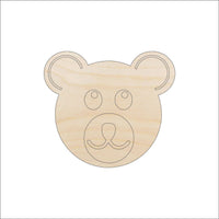 Bear Wood Craft Shape – Laser Cut Baltic Birch Unfinished DIY Wood Art Supplies BER2 - The Wood Shape Store