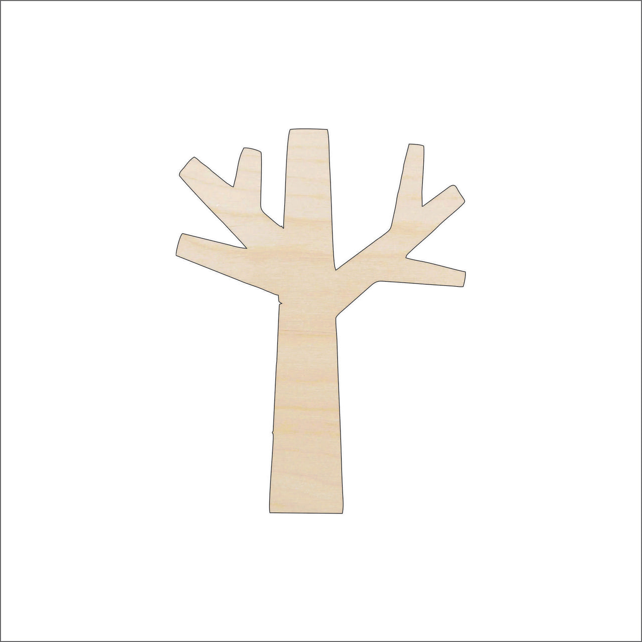 Tree Wood Craft Shape - Laser Cut Baltic Birch Unfinished DIY Wood Art Supplies TRE52 - The Wood Shape Store