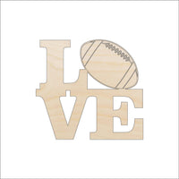 Football Wood Craft Shape - Laser Cut Baltic Birch Unfinished DIY Wood Art Supplies SPT610 - The Wood Shape Store