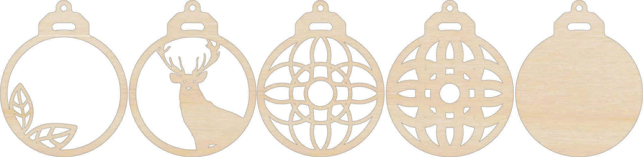 Deer 3D Laser Cut Ornament – Baltic Birch Wood Craft Supplies | DIY Wood Ornament Kit AN26 - The Wood Shape Store