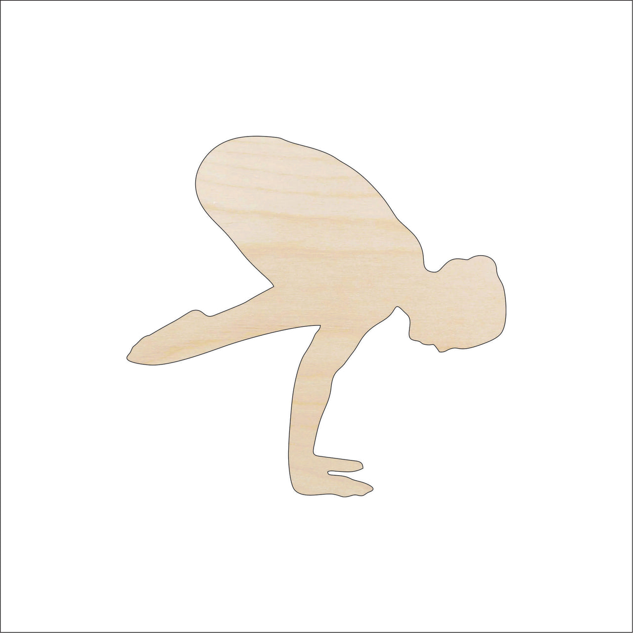 Yoga Wood Craft Shape - Laser Cut Baltic Birch Unfinished DIY Wood Art Supplies SPT685 - The Wood Shape Store
