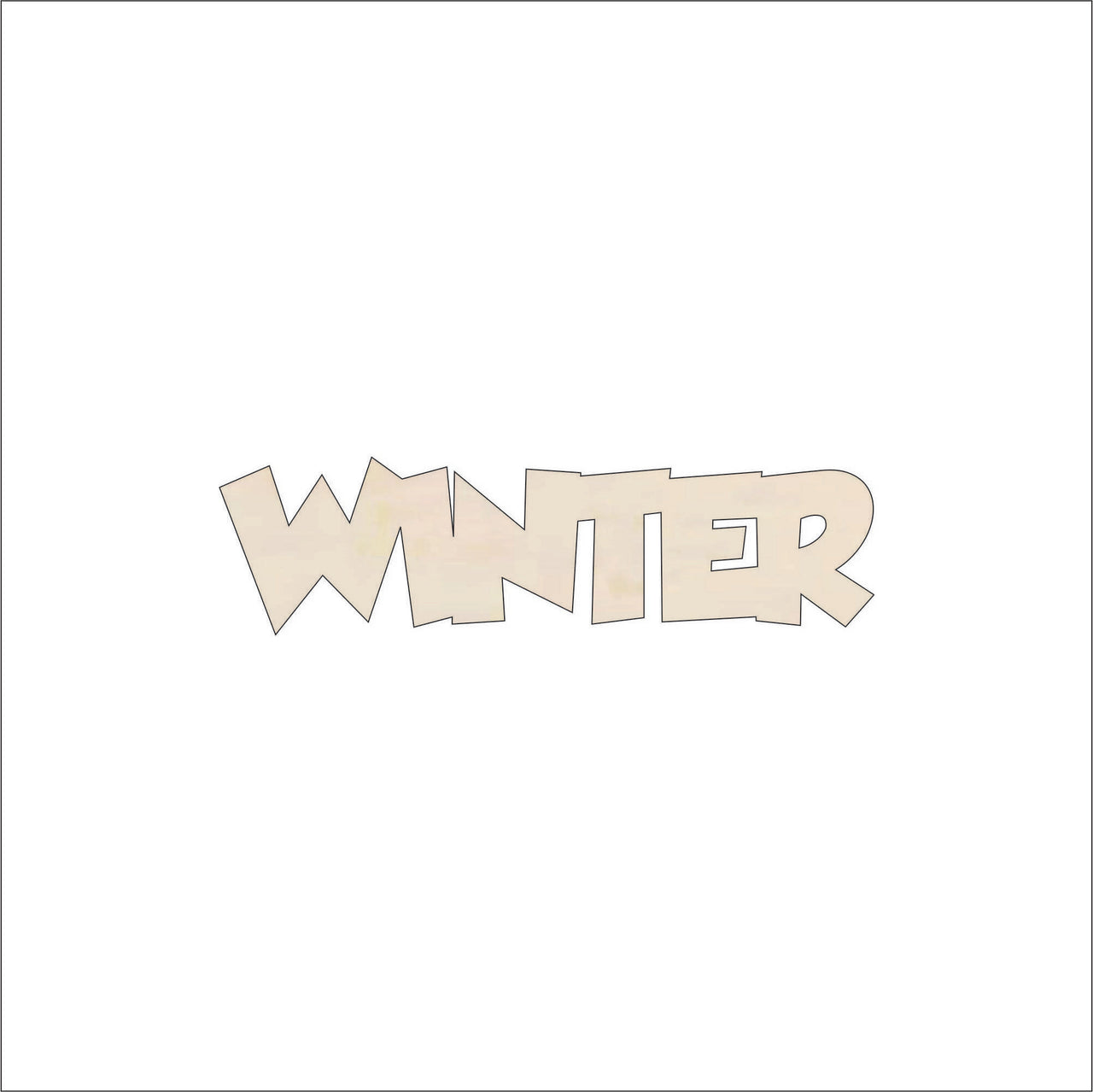 Winter Wood Craft Shape - Laser Cut Baltic Birch Unfinished DIY Wood Art Supplies WRD2 - The Wood Shape Store