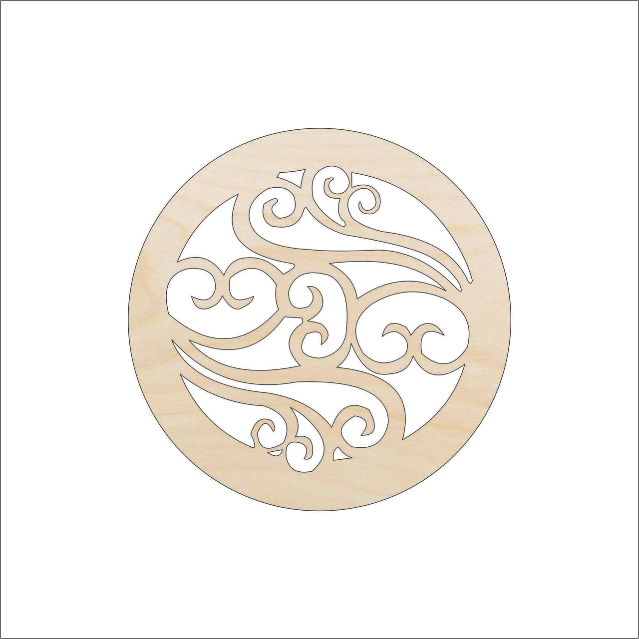 Design Wood Craft Shape - Laser Cut Baltic Birch Unfinished DIY Wood Art Supplies DSN77 - The Wood Shape Store